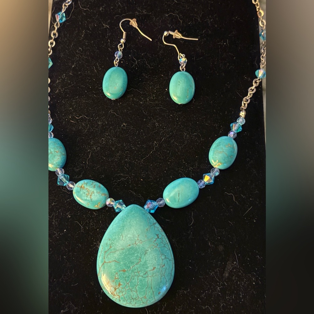 Turquoise Necklace and Earring Set